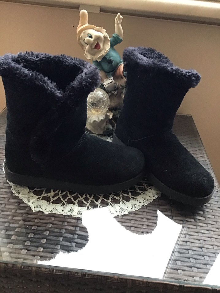 Siyah Kürklü Dolgu Topuklu Süet Bot - Görsel 3