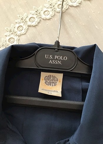 Lacivert Düğmeli Uzun Kollu Kadın Gömlek - Görsel 4