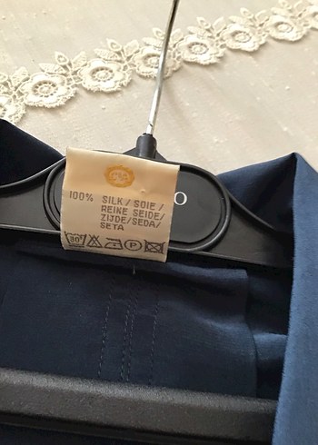 Lacivert Düğmeli Uzun Kollu Kadın Gömlek - Görsel 5