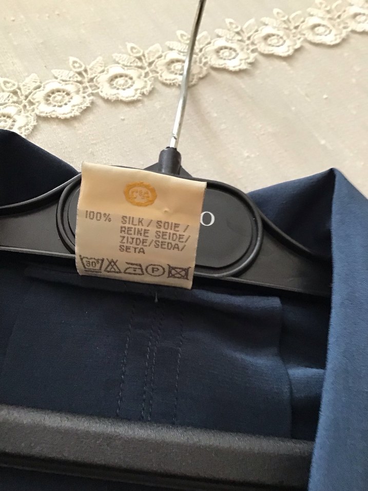 Lacivert Düğmeli Uzun Kollu Kadın Gömlek - Görsel 5