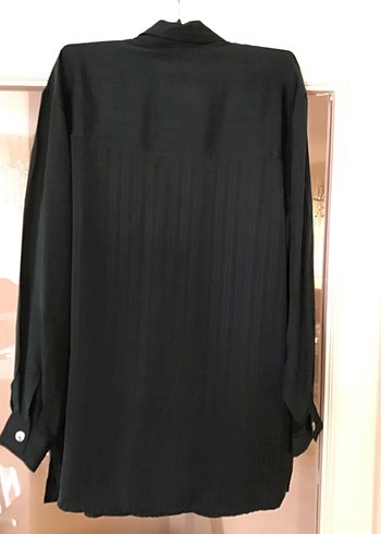 Düğmeli Kadın Gömlek koyu yeşil - Görsel 2