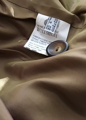 Düğmeli Kahverengi Midi Yün Ceket bayan ceket - Görsel 5