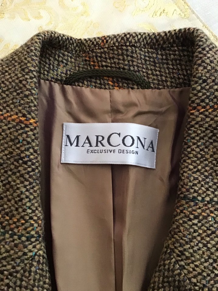 Düğmeli Kahverengi Midi Yün Ceket bayan  ceket - Görsel 4