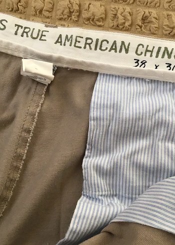 Chaps True American Bej Erkek Pantolon 38x30 100 koton - Görsel 7