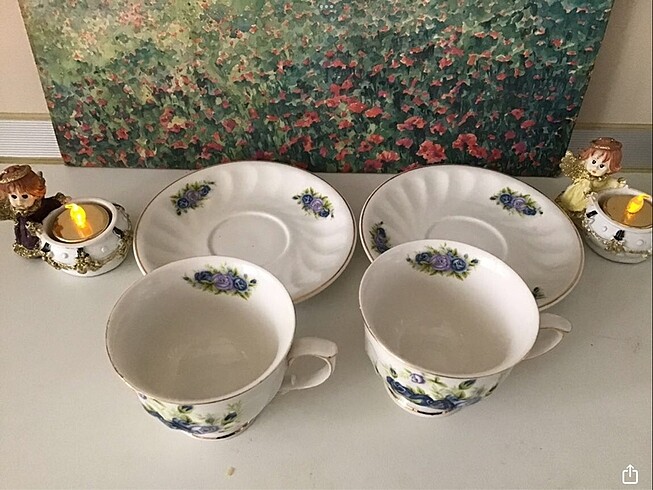 Alman malı 2 li çay fincanı porselen