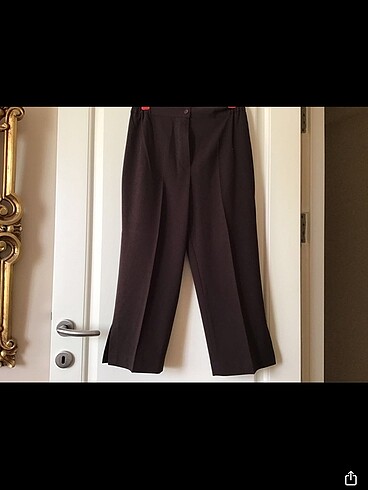 xl Beden kahverengi Renk Yazlık pantolon 42beden beli lastikli ölçüleri yazıyor yeni tem