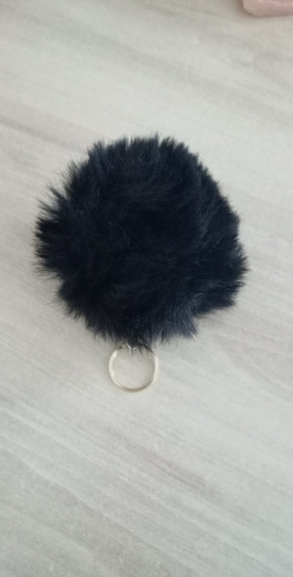 Siyah Kürklü Kadın Anahtarlık - Görsel 2