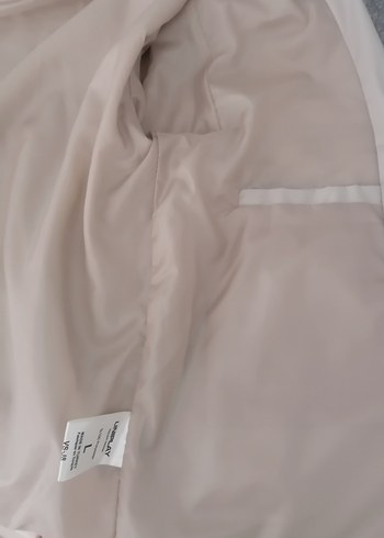 Bej Düğmeli Erkek yağmurluk Ceket - Görsel 4