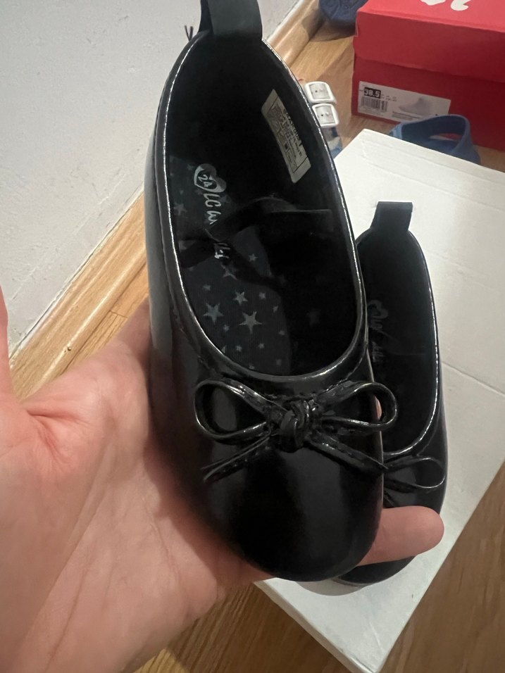 Kız Çocuk Siyah Rugan Fiyonk Detaylı Babet - Görsel 2