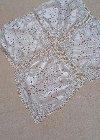 Masa sehpa örtüsü dantel - Görsel 5