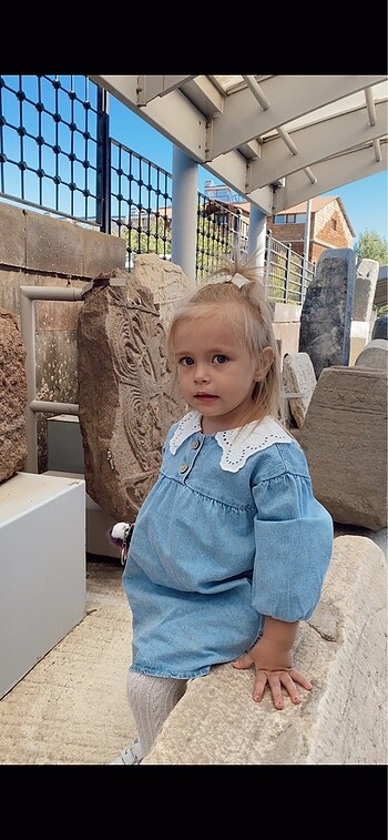 Zara Zara kız çocuk jean elbise