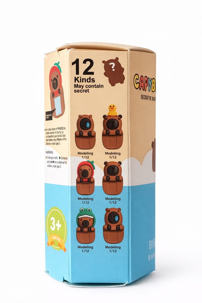 Renkli  Kapibara Oyuncak Kutusu - Görsel 2