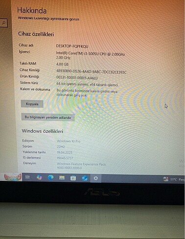 Beden Asus bilgisayar