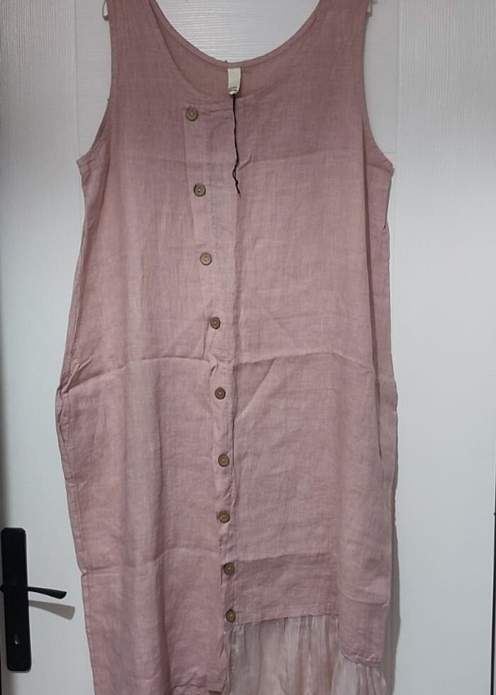 Keten elbise - Görsel 3