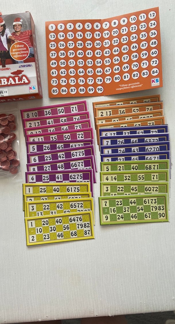 Renkli Tombala Oyunu - 20 Kartlı - Görsel 4