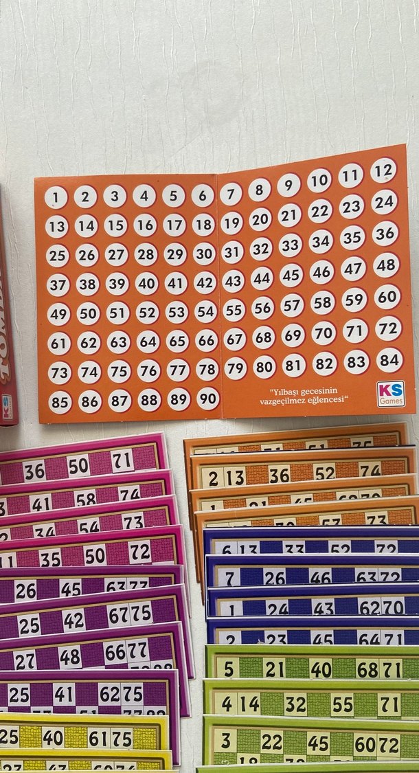 Renkli Tombala Oyunu - 20 Kartlı - Görsel 3