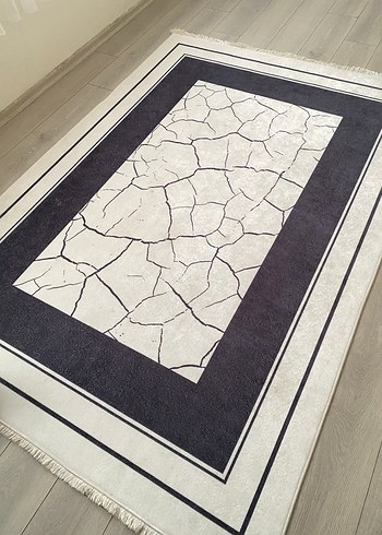 Gri Beyaz Çağdaş Desensiz Halı - Görsel 3