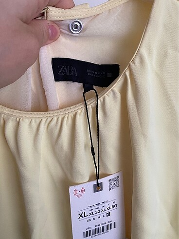 xl Beden sarı Renk Zara elbise sıfır