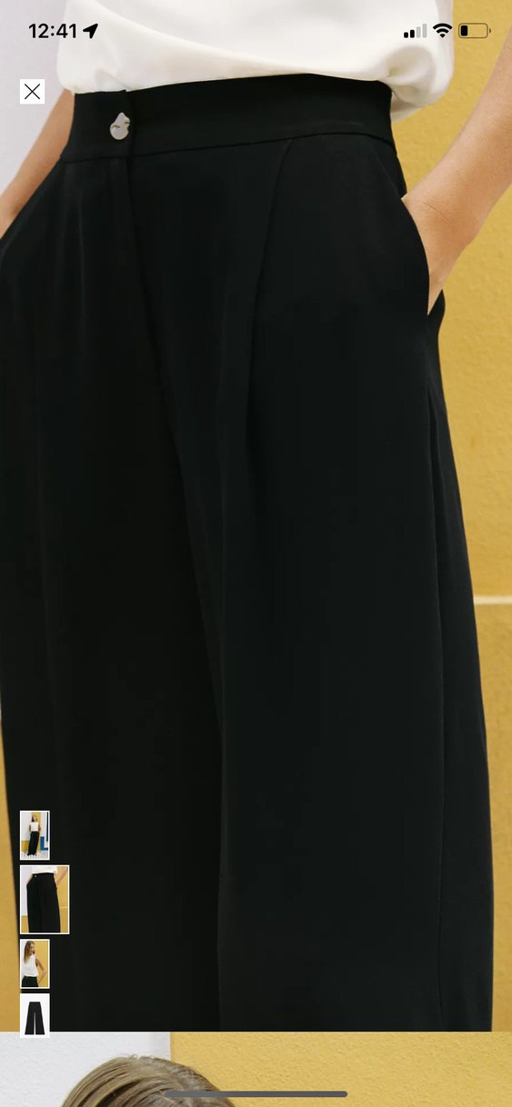 Ön Pensli Yüksek Bel Siyah Kadın Pantolon - Görsel 2