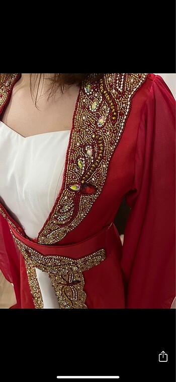 universal Beden Kırmızı kaftan