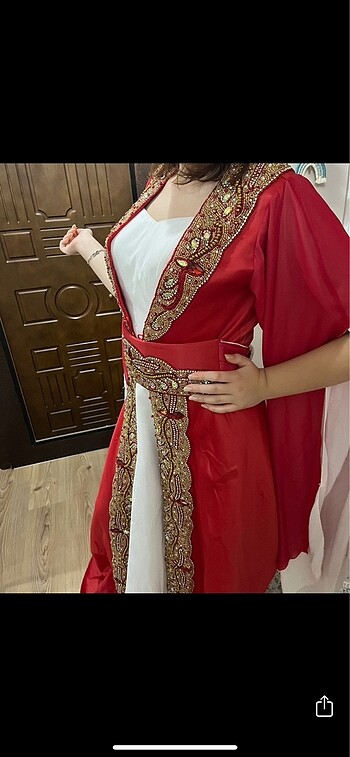 universal Beden kırmızı Renk Kırmızı kaftan