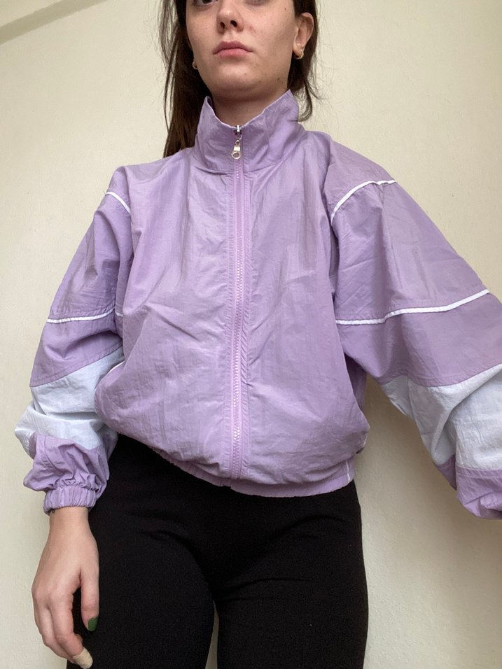 Kadın Lila Fermuarlı Ceket - Görsel 3