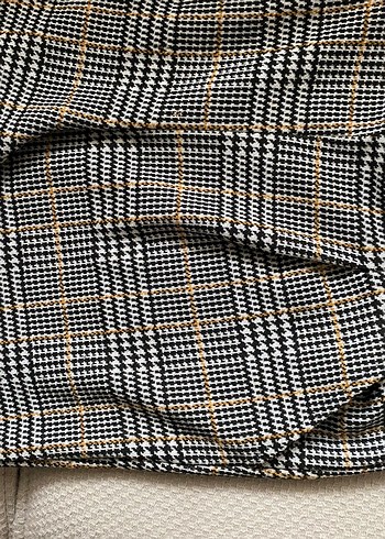 Kadın Gri Kareli Kumaş Pantolon - Görsel 2