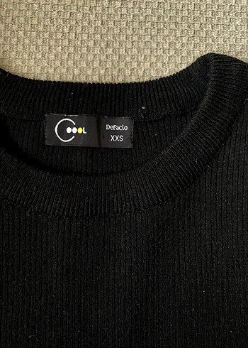 Defacto Siyah Kadın Kalın Triko Sweatshirt