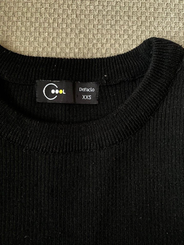 Siyah Kadın Kalın Triko Sweatshirt - Görsel 3