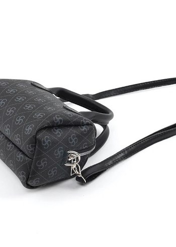 Siyah Desenli Tokalı Kadın Çanta - Görsel 7