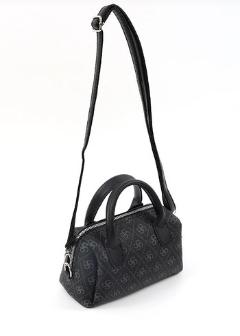 Siyah Desenli Tokalı Kadın Çanta - Görsel 6