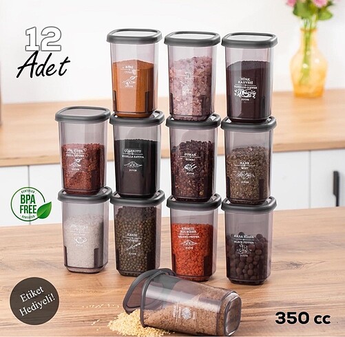 12 li baharatlık seti