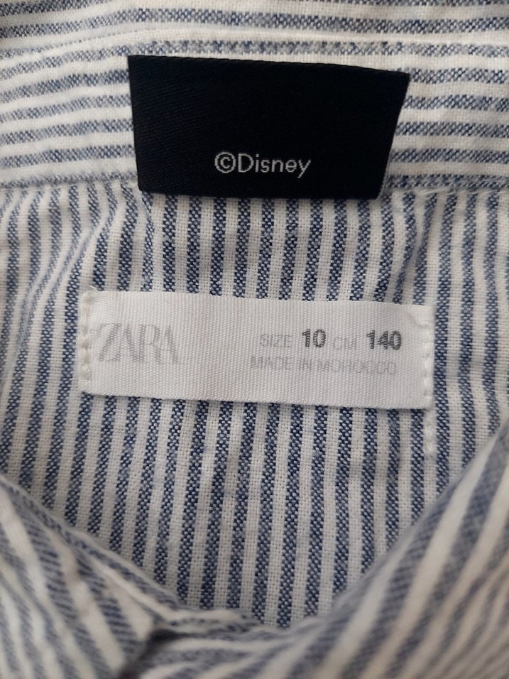 Düğmeli Mavi gri Çizgili Uzun Kollu Çocuk  Gömlek - Görsel 2