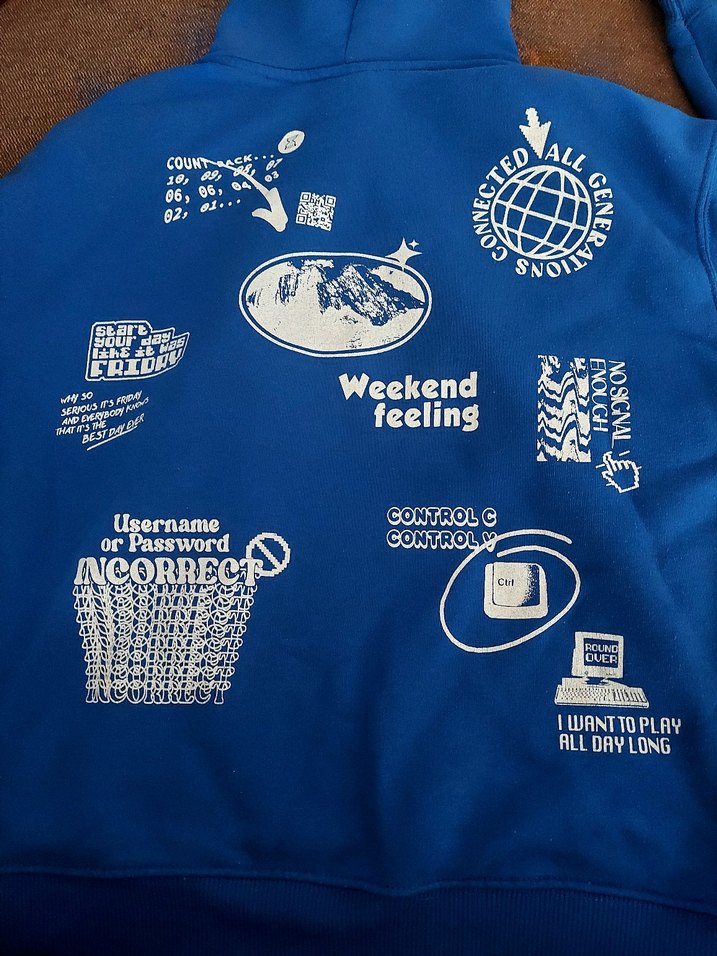 Mavi Baskılı Erkek çocuk Sweatshirt - Görsel 2