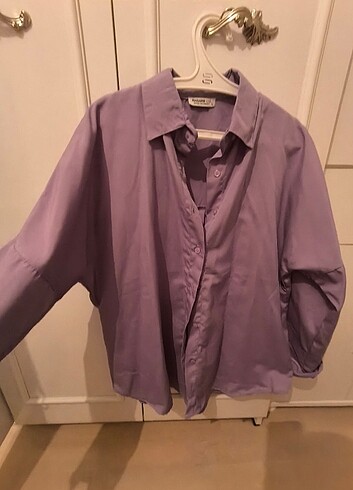 Lila oversize gömlek