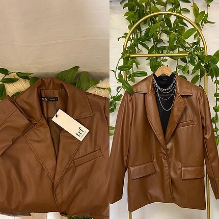 ZARA UZUN DERİ CEKET
