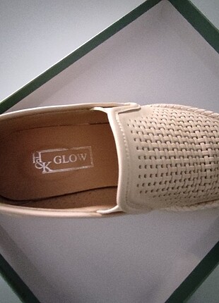 36 Beden ten rengi Renk Glow deri yazlık ayakkabı