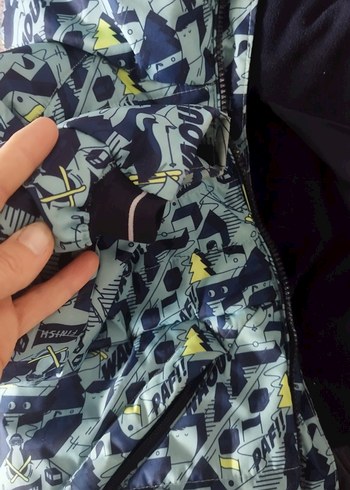 Decathlon Erkek Lacivert Baskılı Fermuarlı Mont - Görsel 10