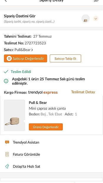 Beden ten rengi Renk Pull And Bear Asmalı Çanta