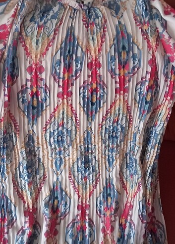 44 Beden Sifon pileli elbise