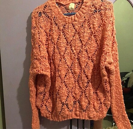 Bershka rengi somon kışlık triko kazak