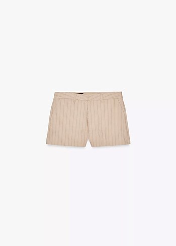 Bej Mini Keten Blazer Kadın - Görsel 3