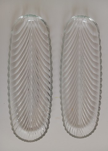 2 adet büyük Cam Servis Tabağı - Görsel 2