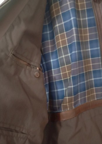 Kahverengi Derimod expo deri ceket - Görsel 3