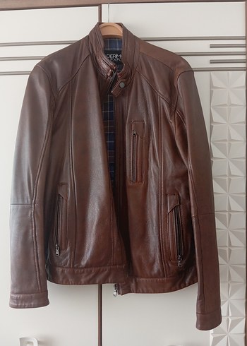 Kahverengi Derimod expo deri ceket - Görsel 2