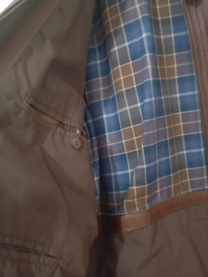 Kahverengi Derimod expo deri ceket - Görsel 3