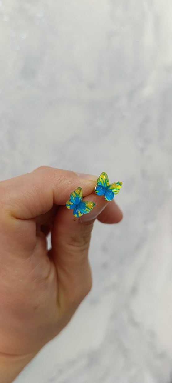 kelebek küpe - Görsel 2