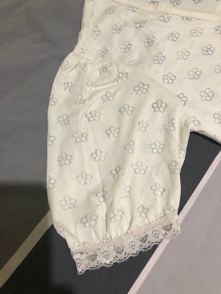 Beyaz Nakışlı Uzun Bohem Kadın Sabahlık - Görsel 2