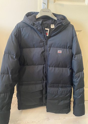 Levis Lacivert Kapusonlu Sisme Mont