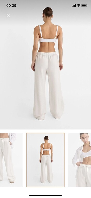 Stradivarius keten pantolon